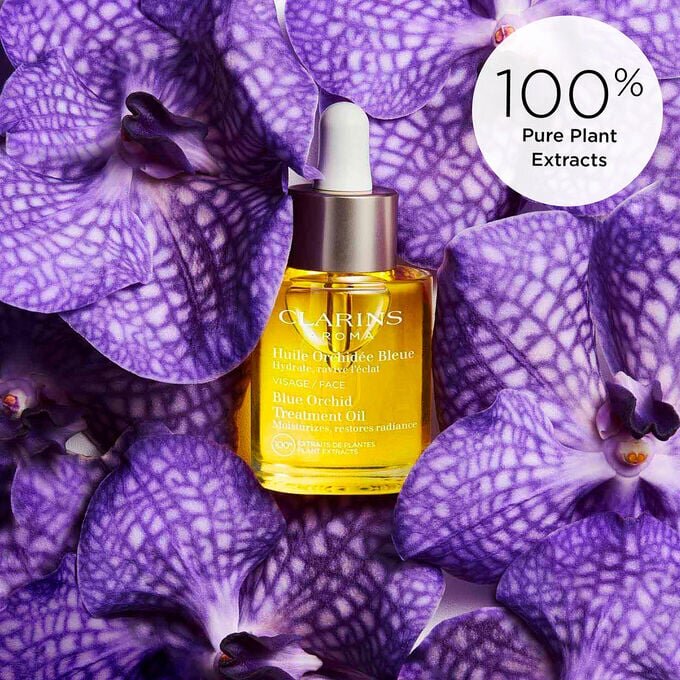 Blue Orchid Face Treatment Oil pour le visage, pour peaux sèches