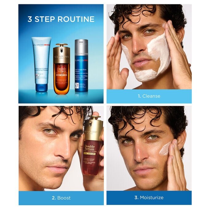 ClarinsMen Crème hydratante anti-âge lissante et raffermissante pour le Visage