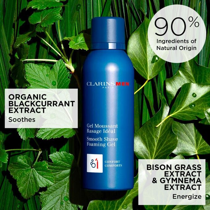 ClarinsMen Gel moussant pour rasage tout en douceur - Mousse de rasage hydratante pour hommes