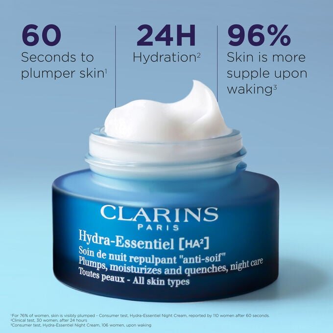 Crème de nuit hydratante Hydra-Essentiel à double acide hyaluronique