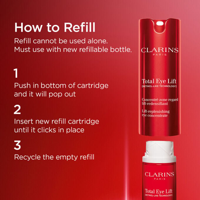 Crème pour les yeux rechargeable Total Eye Lift : raffermissante, anti-rides, anti-cernes et anti-poches