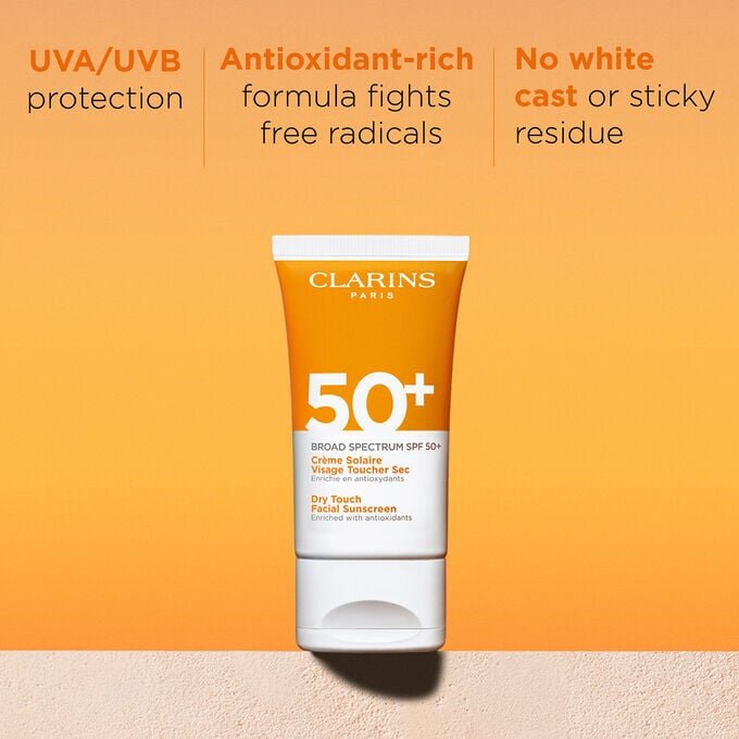 Crème solaire visage au toucher sec - Spectre large SPF 50+