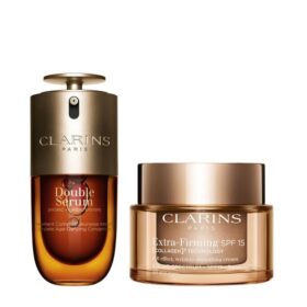 Double Serum & Coffret Extra-Firming avec SPF | 1 oz de Double Serum & Crème de Jour Extra-Firming | Duo sérum anti-âge & crème hydratante