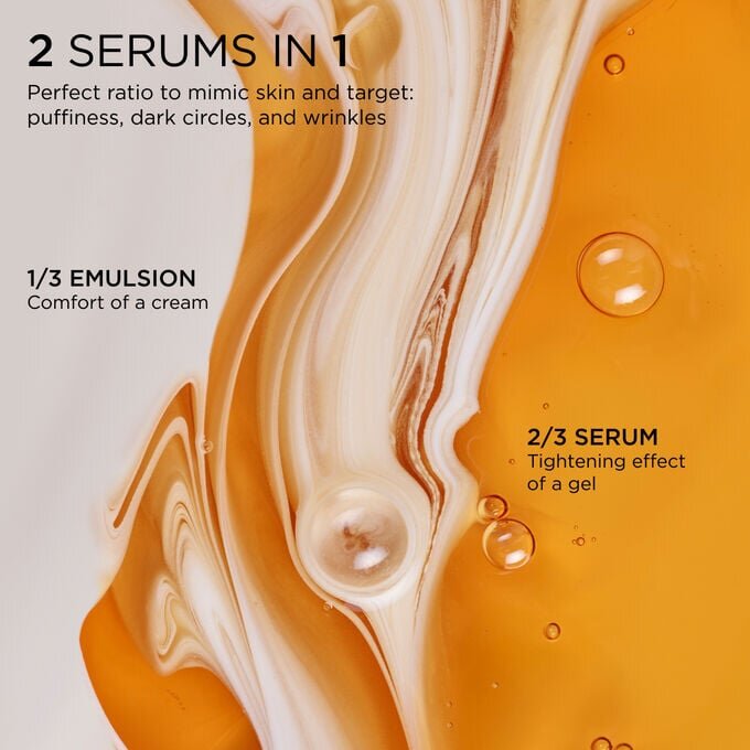 Double Serum Eye Concentré anti-âge éclaircissant et décongestionnant pour le contour des yeux