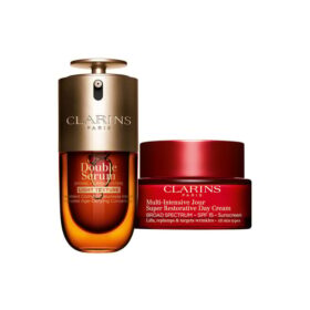 Double Serum Light & Crème de Jour Super Restorative avec SPF 15 | 1 oz Double Serum Light & Crème de Jour Super Restorative avec SPF 15 | Duo sérum anti-âge et crème hydratante