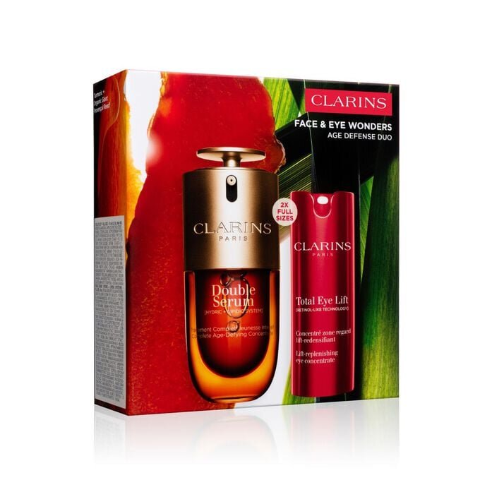 Duo anti-âge Visage + Eye Wonders | Comprend le Double Serum + le Total Eye Lift | Coffret best-seller anti-âge
