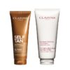 Duo Bronzage + Exfoliation – Lotion laiteuse autobronzante et gommage corporel exfoliant pour une peau lisse et hâlée