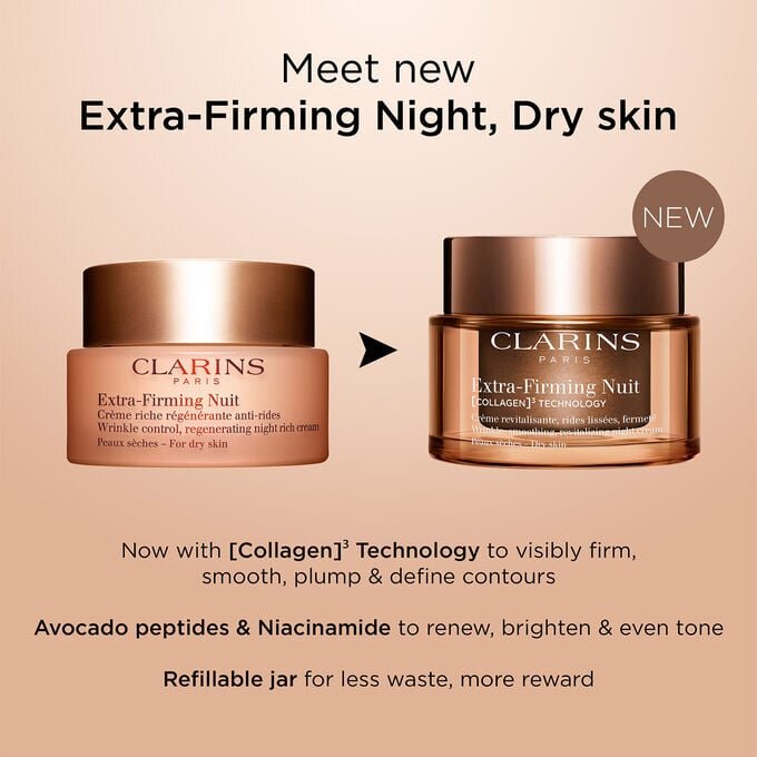 Extra-Firming Night Refillable Moisturizer with Collagen Polypeptide + Niacinamide, Dry Skin