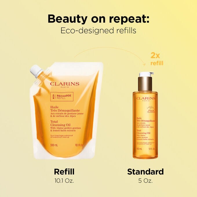 Kit de recharge d’huile démaquillante Total Cleansing Oil | Format standard + recharge | Pour une peau purifiée et sans maquillage