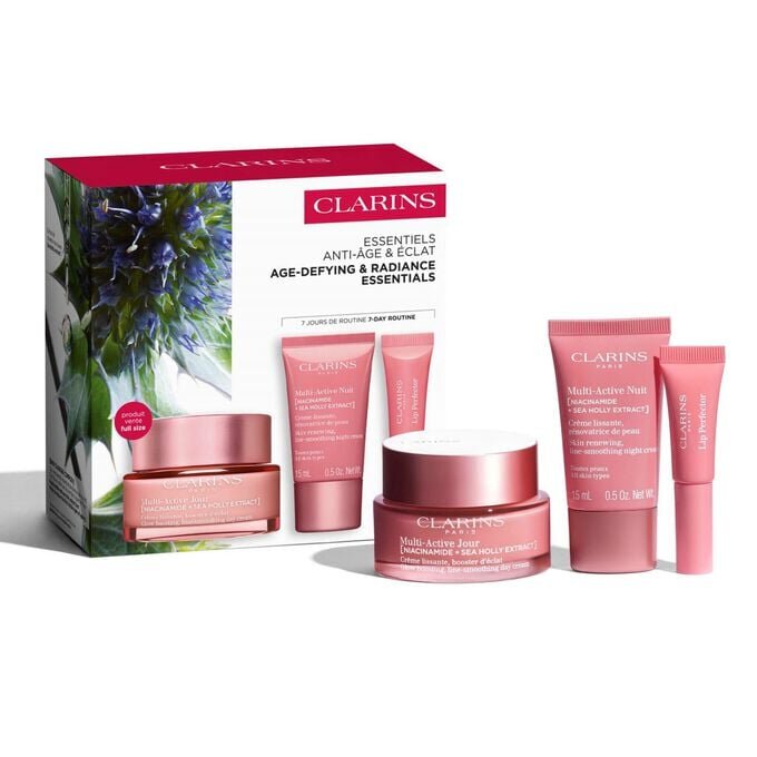 Kit de démarrage Multi-Active | Crème de jour + de nuit Multi-Active + Soin perfecteur pour les lèvres | Coffret de soins 3 pièces pour une peau éclatante