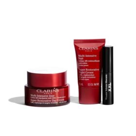 Kit de démarrage Super Restorative | Crème de jour + crème de nuit Super Restorative + mascara | Coffret Essentiels Anti-Âge
