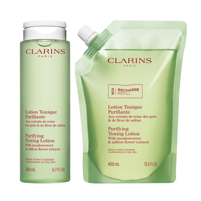 Kit de recharge de Purifying Toning Lotion | Lotion tonique purifiante en format standard et recharge | Pour peaux grasses