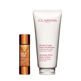 Les indispensables du bronzage pour le corps – Gouttes autobronzantes éclat pour le corps et lotion corporelle ultra-hydratante pour un bronzage éclatant