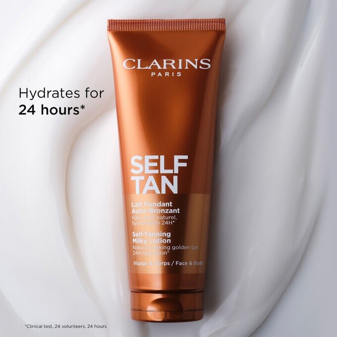Lotion autobronzante laiteuse pour le visage et le corps