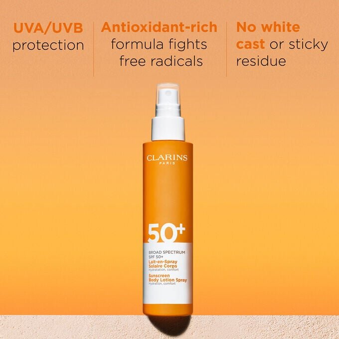 Lotion solaire en spray pour le corps - Crème solaire à large spectre SPF 50+ pour le corps