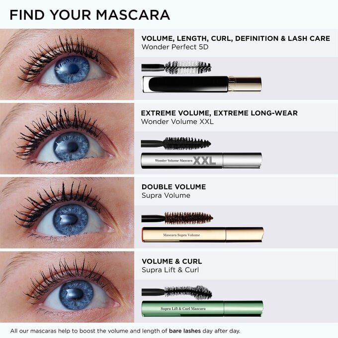 Mascara Supra Lift + Curl - Mascara volumateur, liftant et allongeant