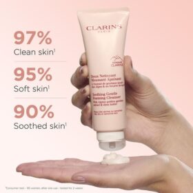 Nettoyant moussant doux et apaisant pour le visage, pour peaux sèches