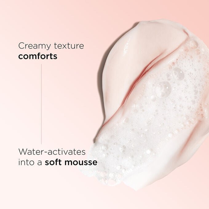 Nettoyant moussant doux et apaisant pour le visage, pour peaux sèches