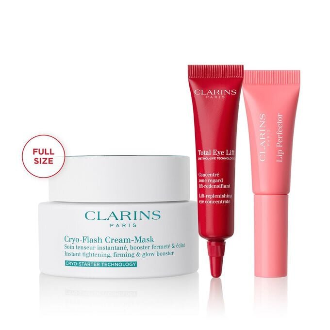 Routine éclat | Mini-masques Cryo-Flash + V-Wrap | Pour préparer et régénérer la peau