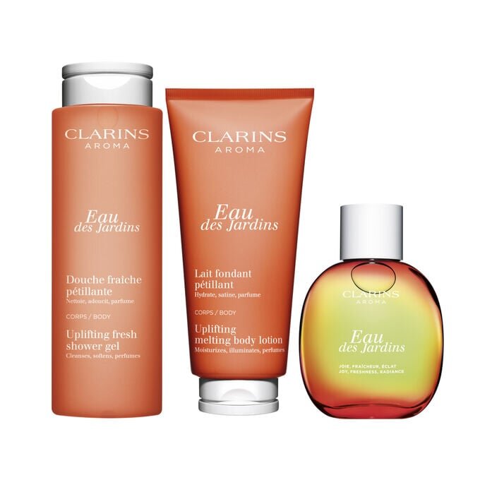 Trio Eau des Jardins – Coffret gel douche, lait corporel et parfum