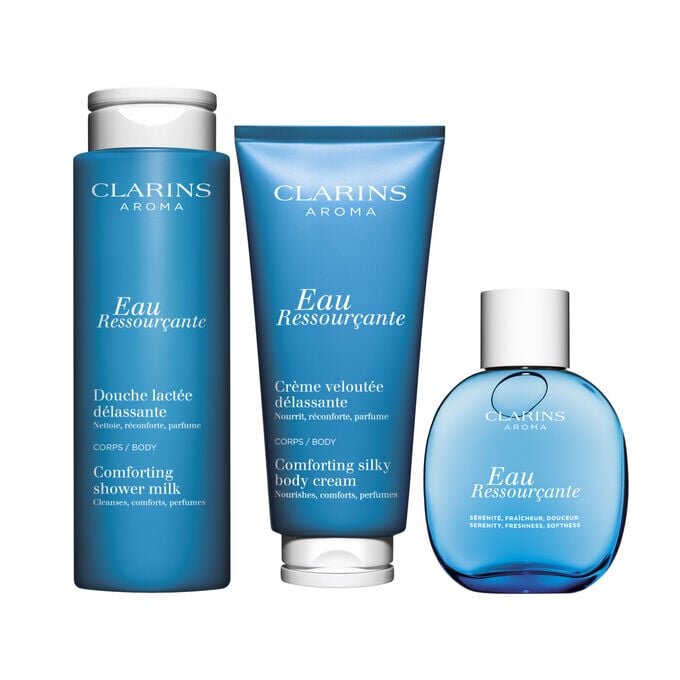Trio Eau Ressourçante – Coffret gel douche, lait corporel et parfum